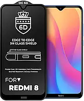 Защитное стекло 6D для Redmi 8 / противоударное стекло на редми 8