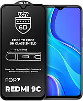 Защитное стекло 6D для Redmi 9C / противоударное стекло на редми 9ц