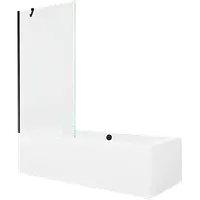 Mexen Cube прямокутна ванна 180 x 80 см, з боковою панеллю і перегородкою на одну секцію 90 см, чорна -
