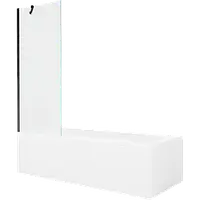 Mexen Vega прямокутна ванна 180 x 80 см, з боковою панеллю і перегородкою на одну секцію 70 см, чорна -