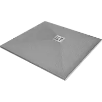 Mexen Stone+ душовий композитний піддон квадратної форми 100 x 100 см, сіро - 44611010