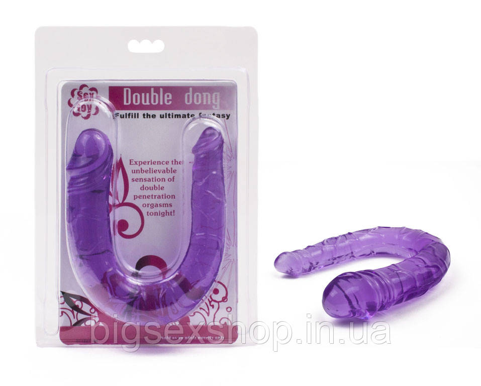 Двосторонній фалоімітатор - Double Dong Dildo Purple, 29,8 см