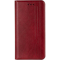 Чехол книжка IPhone 12 Mini (Book Cover Leather Gelius) красный цвет на магните