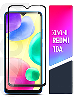 Защитное стекло для Redmi 10A / полная проклейка экрана / стекло защитное на редми 10а