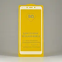 Защитное стекло для Xiaomi Redmi 6A / стекло защитное на редми 6а / белая рамка