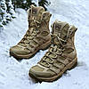 Тактичні берці зимові койот, військові черевики бежеві зима, армійське взуття на зиму для зсу, розміри: 36-47, фото 3