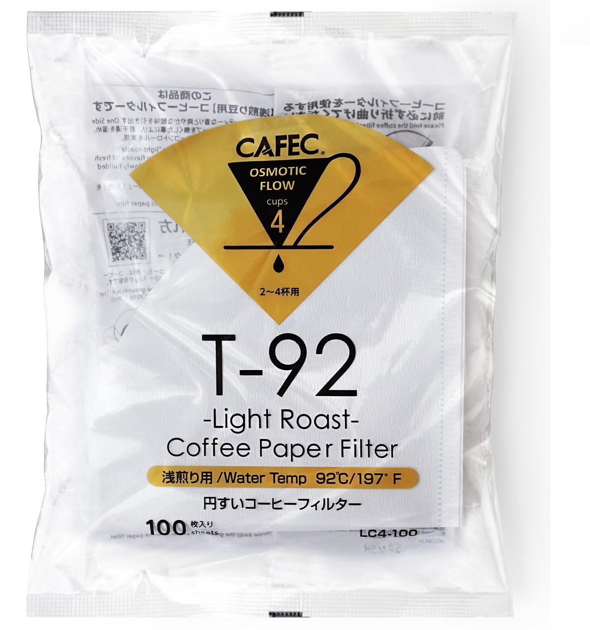 Фільтри CAFEC Light Roast T-92 Cup4 100 шт. для кави