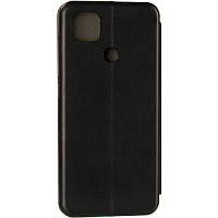 Чехол книжка для Redmi 9C (чорний цвет) на магніті з відділом для карток