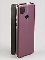 Чехол книжка для Redmi 9C (бордовий колір) на магніті з відділом для карток