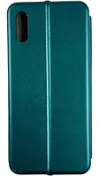 Чохол-книжка для Redmi 9A (зелений колір) чохол-книжка на редмі 9 а на магніті з відділом для карток