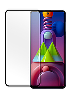 Захисне скло для Samsung M51 (повне проклеювання екрана) black