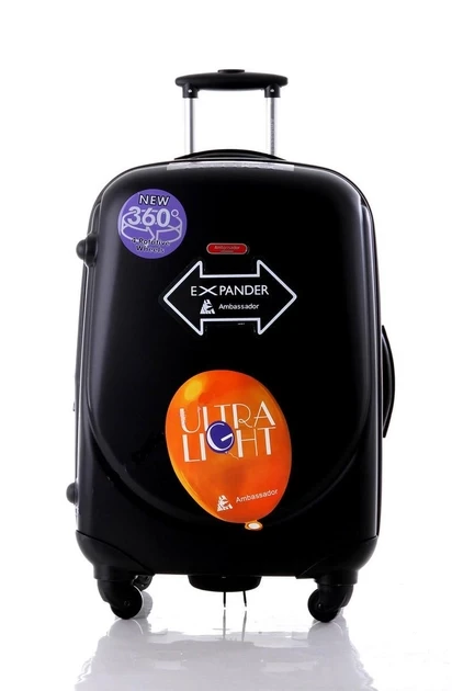 Ударостійка мала валіза Ambassador Classic A8503 Чорна