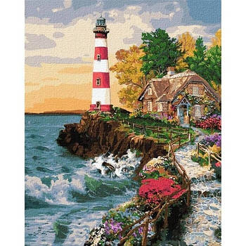 Картина за номерами "Будинок у маяка" 40х50 см КНО2835