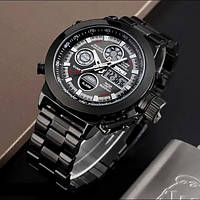 Наручные часы для военных SKMEI 1515BK BLACK, Фирменные спортивные часы, Модные QG-389 мужские часы