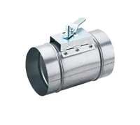 Круглая заслонка Дросель-клапан круглый Турбовент ДК 125 Для ручного перекрытия и регулировки воздуховода