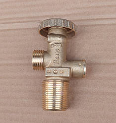 Вентиль/кран для побутового газового балона з аварійним клапаном вир-во Італія
