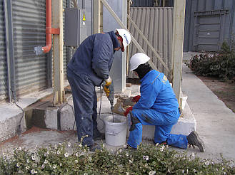 Герметизация деформационных швов подземных галерей элеватора филиала Глобинский ООО СП НИБУЛОН – г.Глобино, Полтавская обл. 19