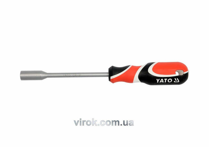 Викрутка торцева YATO з магнітним наконечником: М= 6 мм, L= 242 мм, CrV [6/120], фото 2