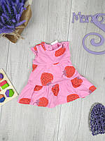 Сукня для новонародженої дівчинки Next Baby рожева з полуничним принтом Розмір 52/40 (0-3 місяці)