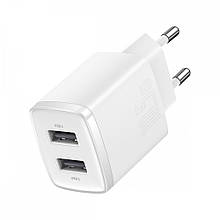 Мережевий зарядний пристрій Baseus Compact 10,5W (2 USB) (white)