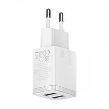 Мережевий зарядний пристрій Baseus Compact 10,5W (2 USB) (white), фото 2