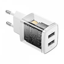 Мережевий зарядний пристрій Baseus Compact 10,5W (2 USB) (white), фото 2