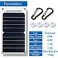 Солнечная панель 30 Вт с USB 6,8 В для небольших систем домашнего освещения, зарядки мобильного телефона, фото 9