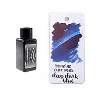 Чернила Diamine Ink 30мл Deep Dark для перьевой ручки насыщенные цвета (Deep Dark Blue)