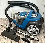 Контейнерний пилосос Henschll XN-1989 3000 Вт без мішка для збирання пилу Циклонний пилосос 4 л Синій, фото 2