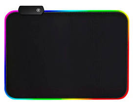Ігрова поверхня, килимок для мишки c RGB підсвічуванням RGB-01 300*250 мм black
