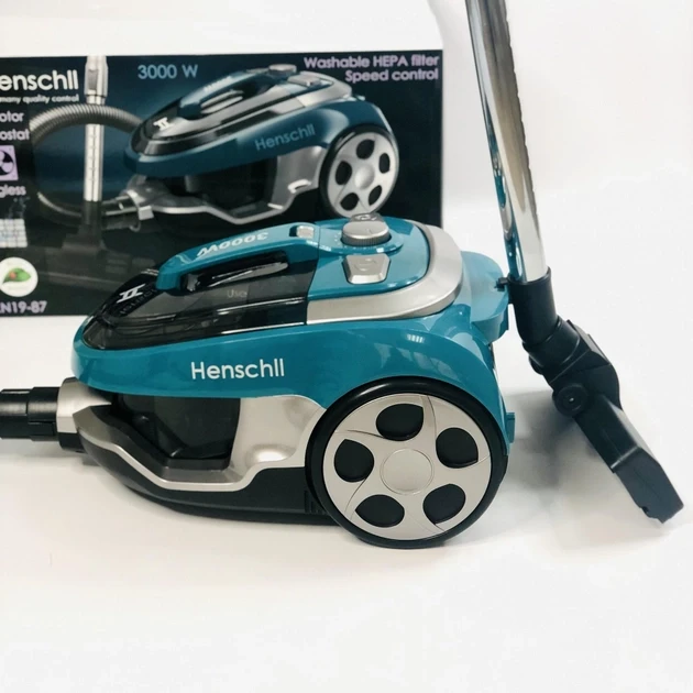 Пилосос контейнерний Henschll XN19-87, колбовий, 4L - 3000W Блакитний, фото 1