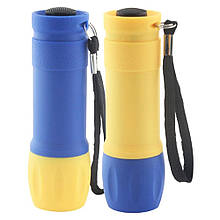 Ліхтар ручний Quantum QM-FL1045 Smile yellow+blue 3W COB живлення 3xAAA 2шт/уп, blister