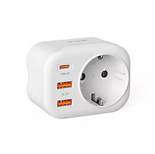 Багатофункціональна розетка Proove Multifunctional Socket PD-01 EU 1AC (1 Type-C 20W + 2 USB) (white), фото 2