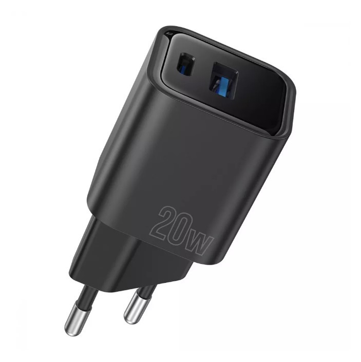 Мережевий зарядний пристрій МЗП Proove Silicone Power Plus 20W (Type-C + USB) (black)
