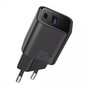 Мережевий зарядний пристрій МЗП Proove Silicone Power Plus 20W (Type-C + USB) (black), фото 2