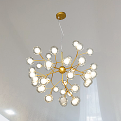 Підвісна люстра Світлячок Diasha цоколь G4 ламп 45 шт колір Золотистий 887-45B GD