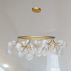 Підвісна дизайнерська люстра Світлячок Diasha цоколь G4 ламп 54 шт колір Золотистий Y887-54B GD
