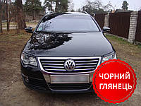 Реснічки на фари Volkswagen Passat B6 2005-2010 / Вії Фольксваген Пассат Б6 (ЧОРНИЙ ГЛЯНЕЦЬ)