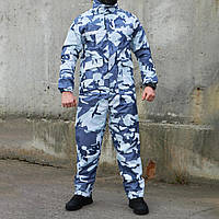 Мужской зимний маскировачный костюм / Влагозащищеная куртка + брюки светлый мультикам размер L 180