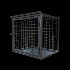 Бокс 800х800х700 сітчастий для зовнішніх блоків холодильного обладнання з дверцятами та козирком замок БХС-02