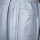 Халат вафельний ЛЮКС Ярослав сірий розміри від 44 до 62, фото 4