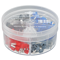 Набор контактных гильз Knipex (книпекс) в контейнере, изолированные (0,75- 2,5 мм²) двойное подключение