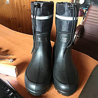 Мужские утепленные резиновые сапоги / Влагозащищенная обувь Payas с манжетом черная размер 38