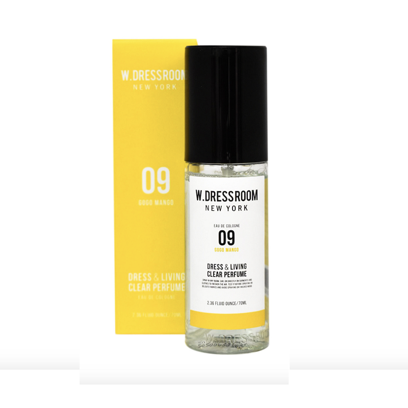 Парфумований спрей для одягу та дому W.Dressroom Dress & Living Clear Perfume No.09 Gogo Mango 70 мл.