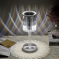 Декоративный LED светильник - ночник с сенсорным управлением, Crystal Light / Настольная хрустальная лампа