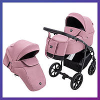 Детская универсальная коляска трансформер 2в1 Bair Rio Soft BR-01 розовый