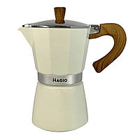Гейзерна кавоварка з нержавіючої сталі Magio MG-1008, Гейзерна кавоварка для плити, Гейзерна турка YU-272 для кави