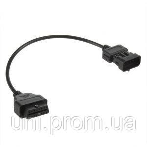 OBD 2 перехідник 16 ніг OBD2 - Opel 10 ніг, фото 1