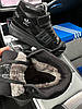 Зимові чоловічі кросівки Adidas Forum 84 High Winter Black Fur високі Адідас Форум з хутром чорні, фото 6