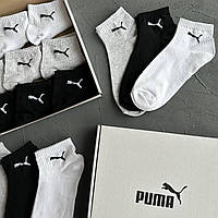 Носки мужские Пума Puma короткие ( набор 9 пар носков). Подарочный набор носков. Набор мужских носков.